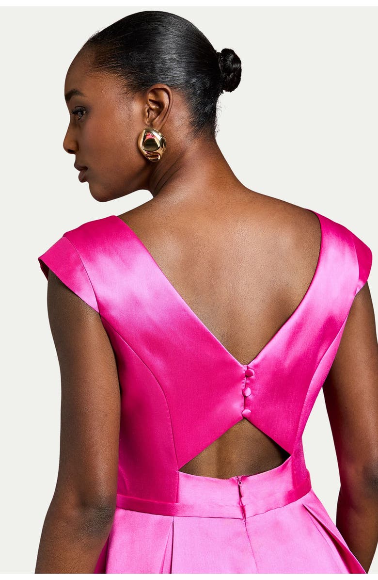Coast Twill Hi-lo Midi Dress, Alternate, color, Magenta
