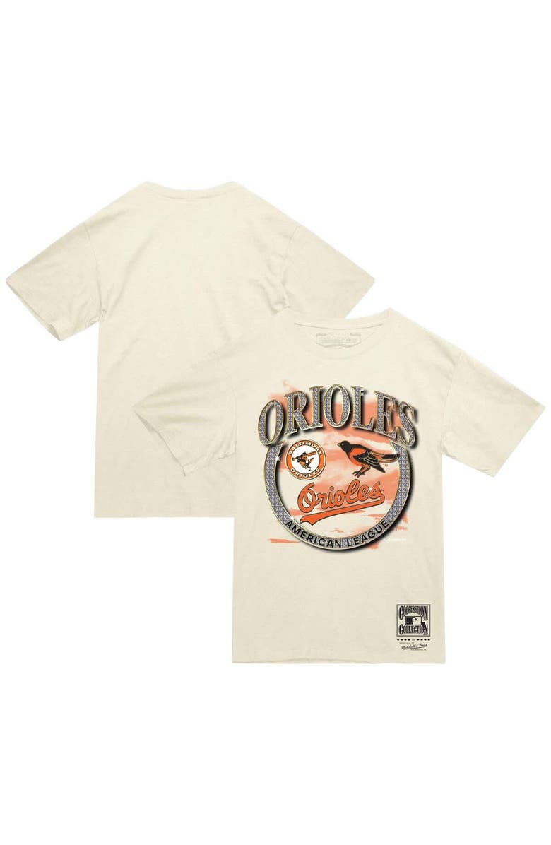 Mitchell & Ness Men's Mitchell & Ness Cream Baltimore Orioles Crown Jewels T-Shirt, Main, color, Cream