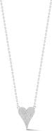 SPHERA MILANO Pavé CZ Heart Pendant Necklace