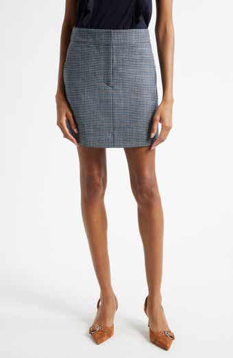 Veronica Beard Ford Houndstooth Wool Skirt
