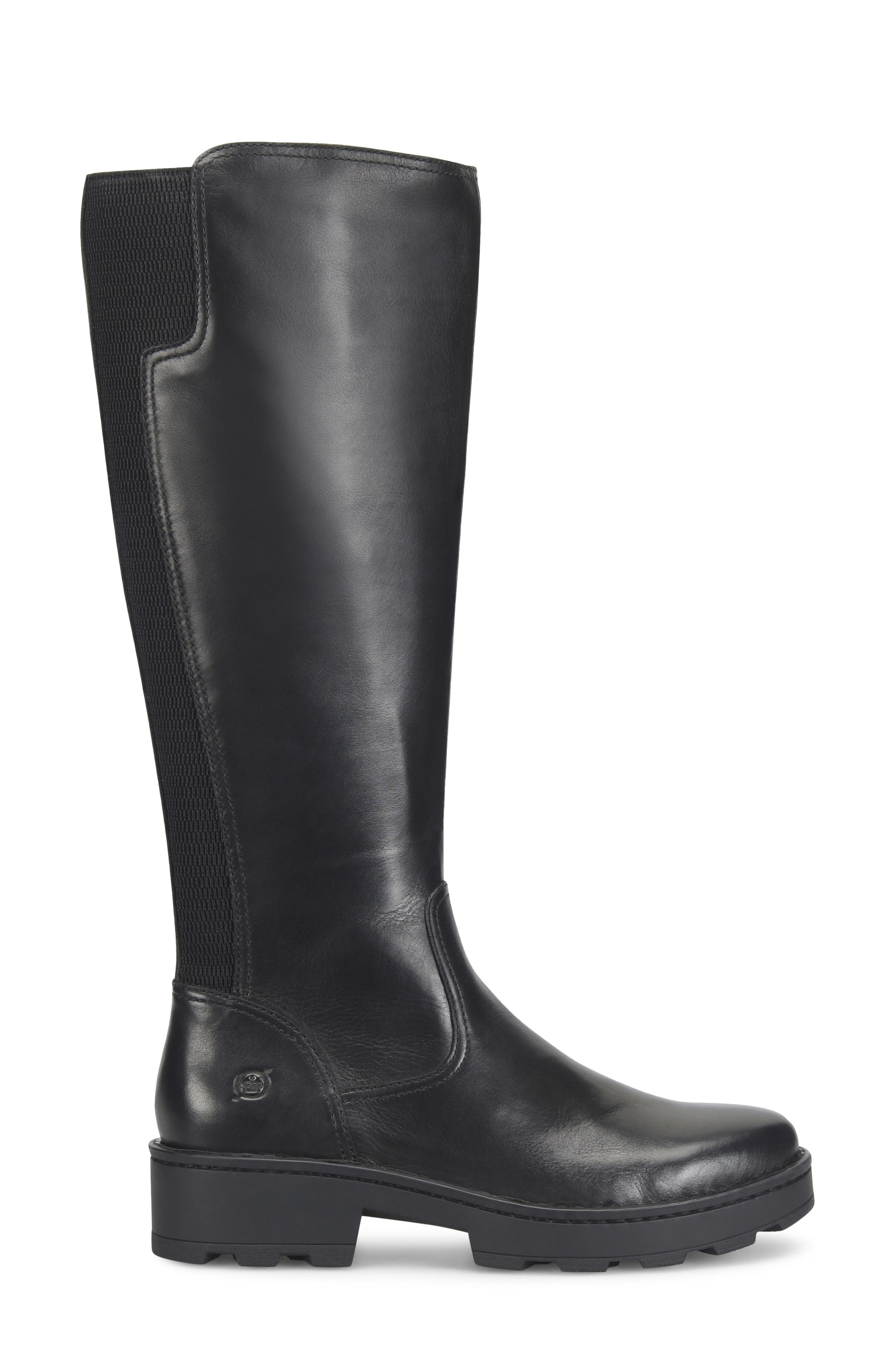 Børn Cascade Knee High Boot, Alternate, color, Black Leather/ Combo