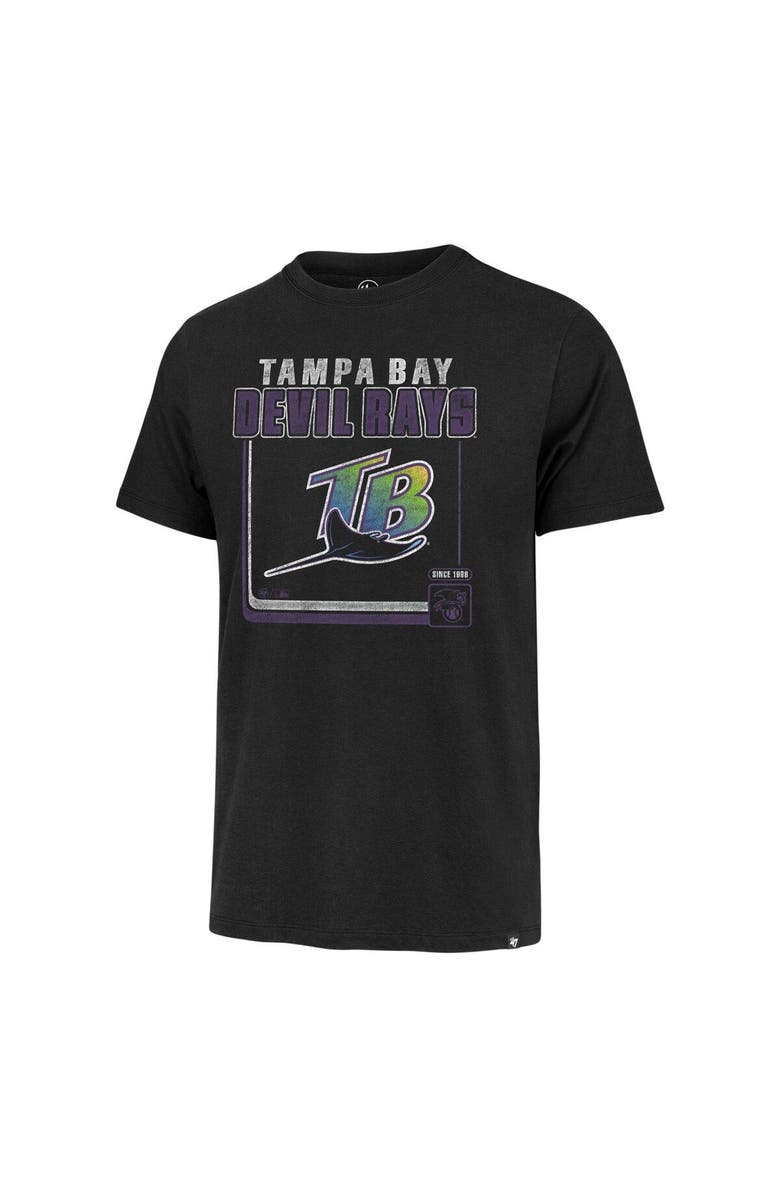 '47 Men's '47 Black Tampa Bay Rays Cooperstown Collection Borderline Franklin T-Shirt, Alternate, color, Black
