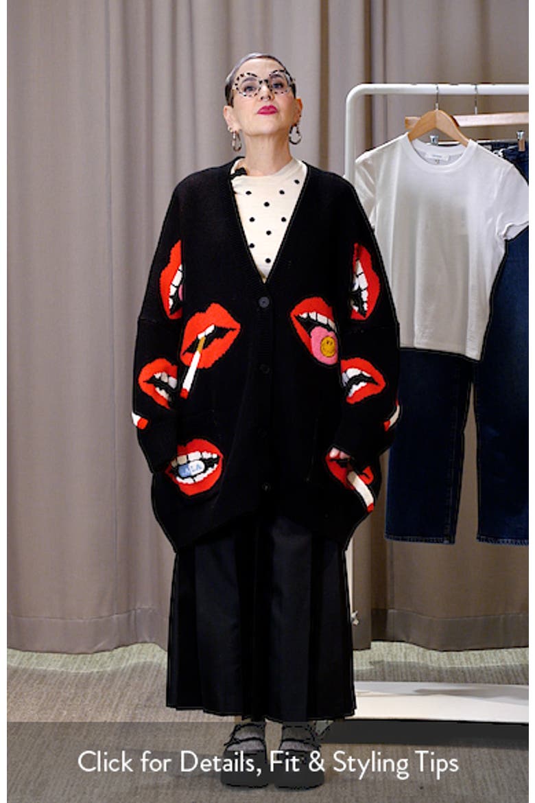 Smoking Mouth Oversize Cardigan video