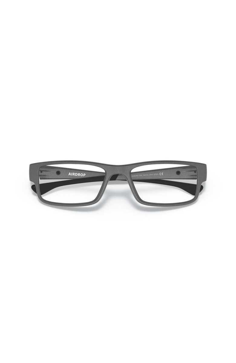 Oakley 53mm Rectangle optical glasses, Alternate, color, Grey