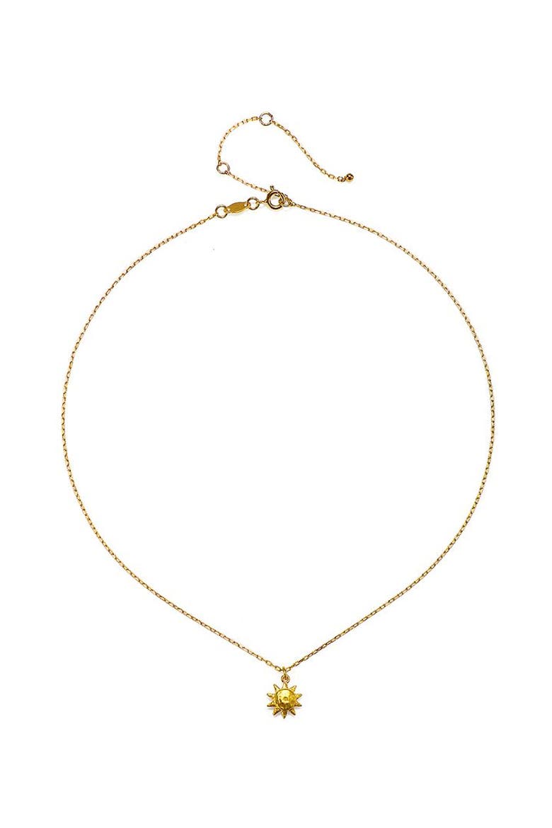 Here Comes the Sun Necklace, Alternate, color, Gold