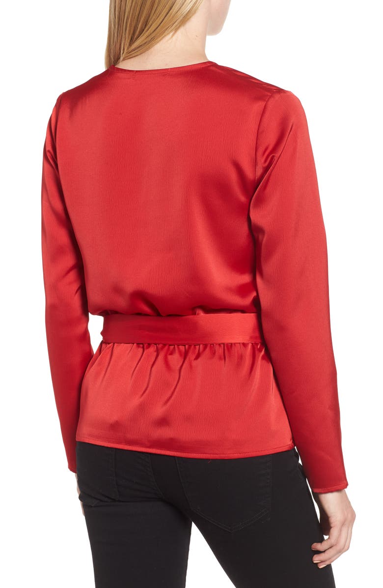 GIBSONLOOK Gibson x Glam Squad Faux Wrap Top, Alternate, color, 