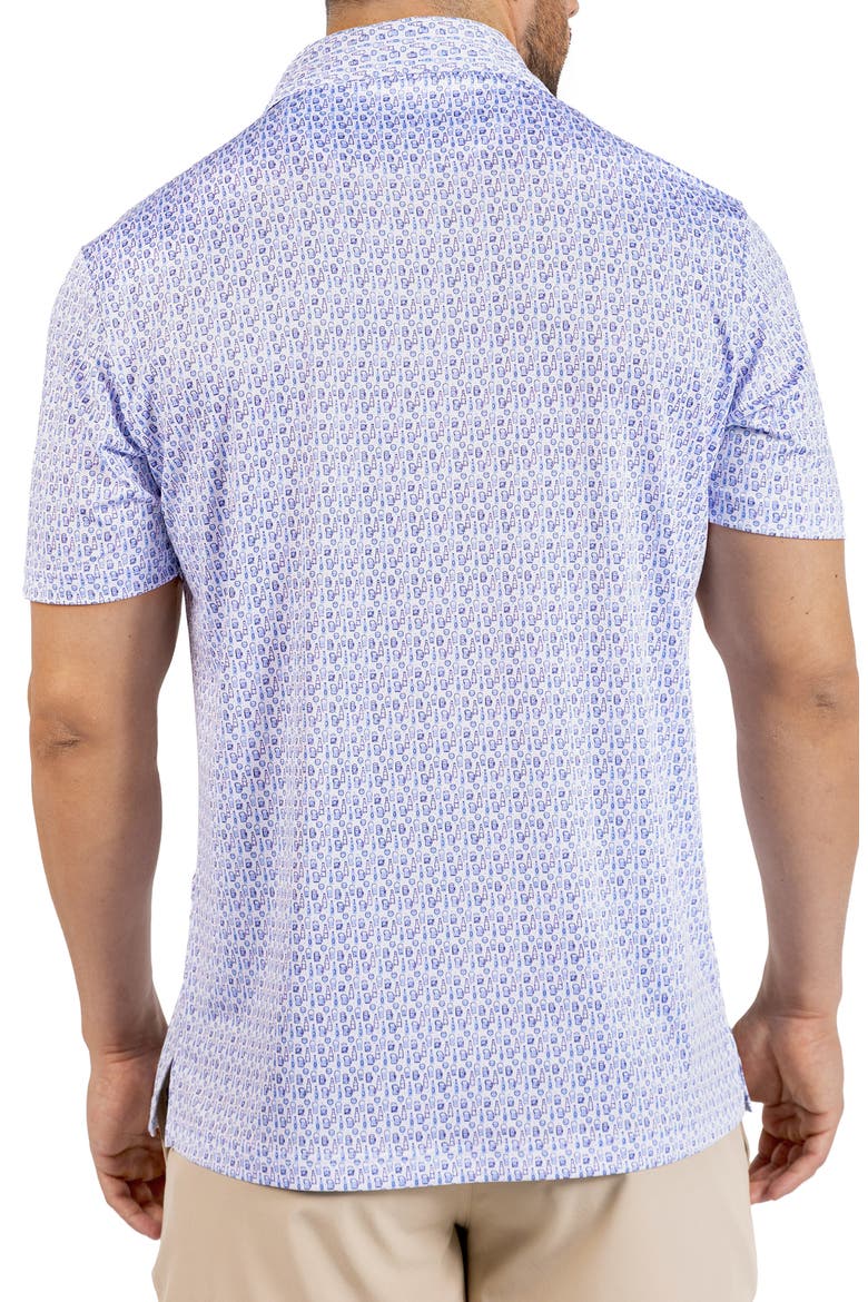 Bottoms Up Print Performance Polo, Alternate, color, BLUE