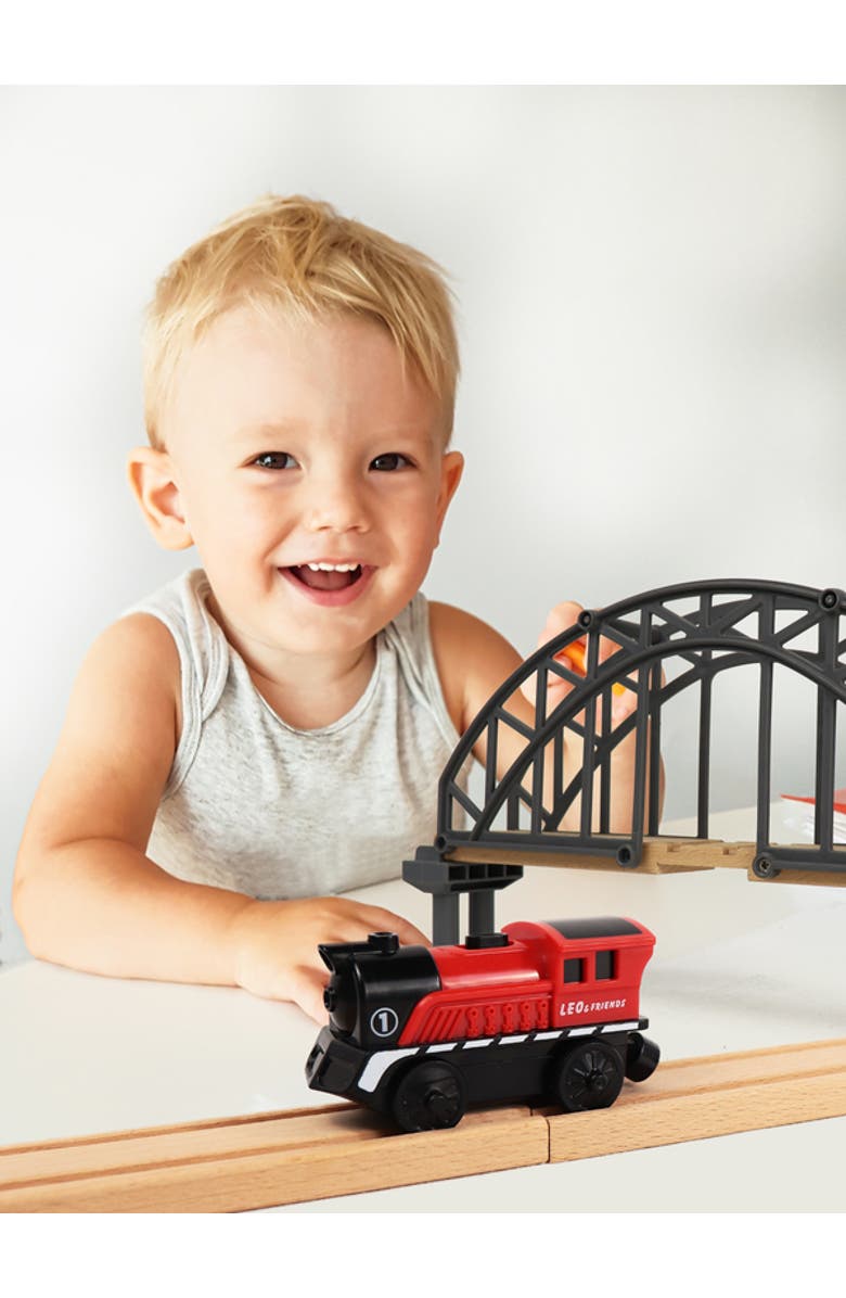Leo & Friends Battery Powered Railway Engine, 3-Years and Older, Alternate, color, Red