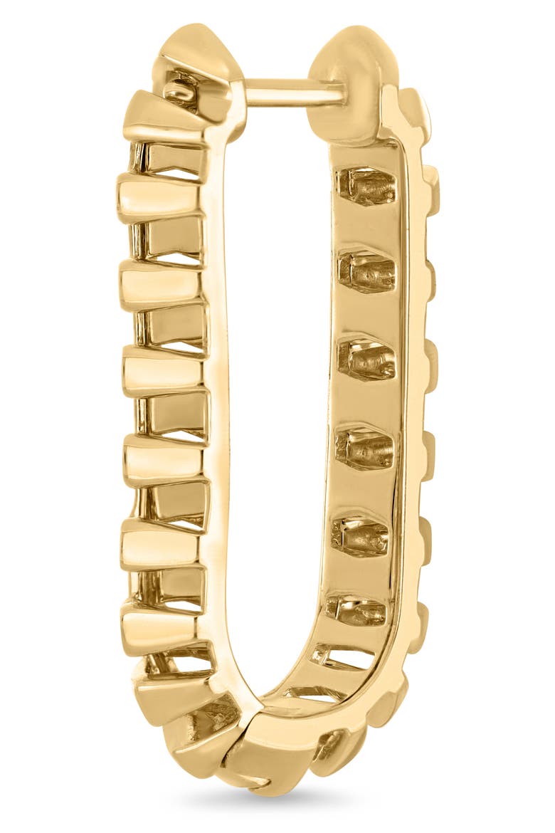 14K Gold Caged Elongated Hoop Earrings, Alternate, color, 14K YELLOW GOLD