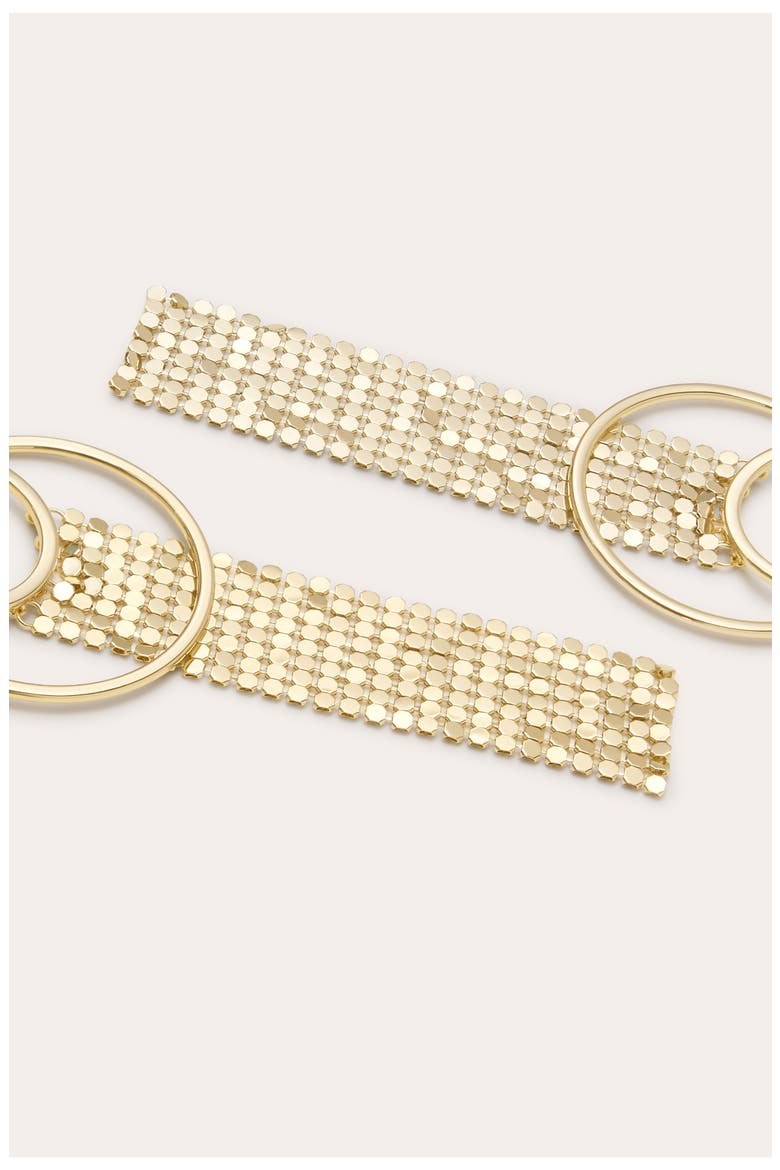 Nora Mesh Drop Earrings, Alternate, color, GOLD