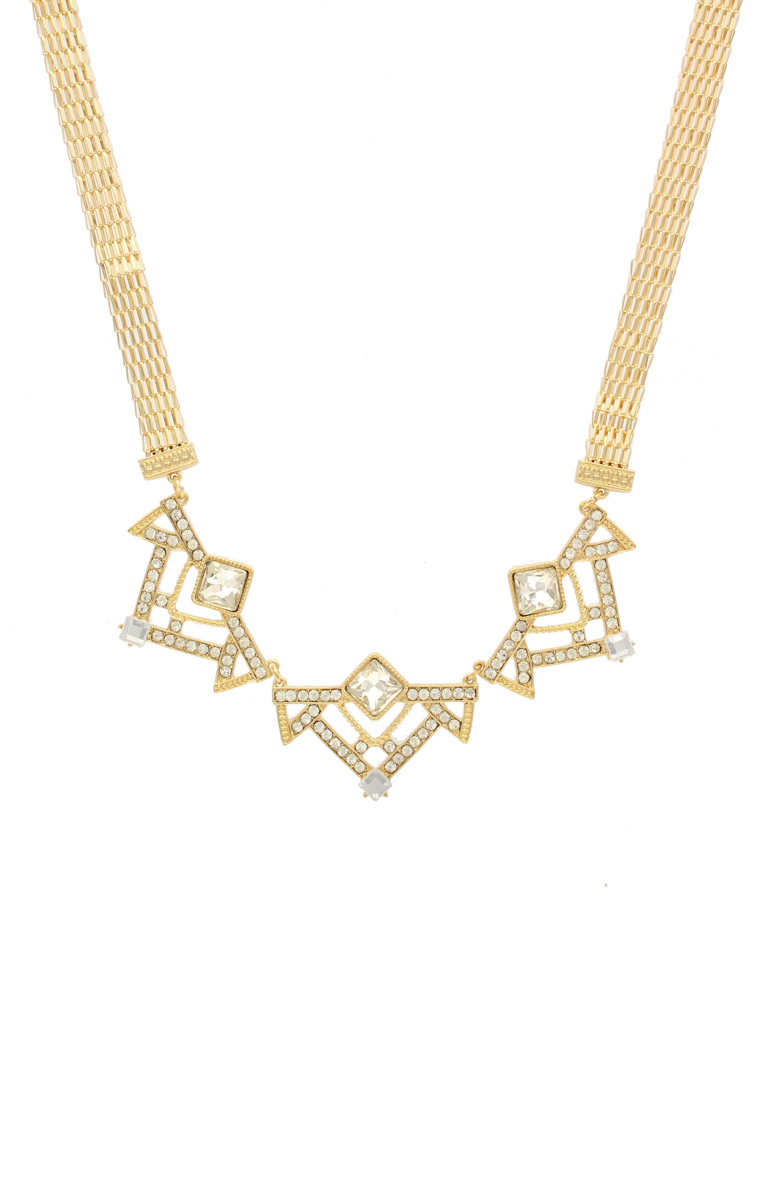 OLIVIA WELLES Geometric Dazzle Necklace