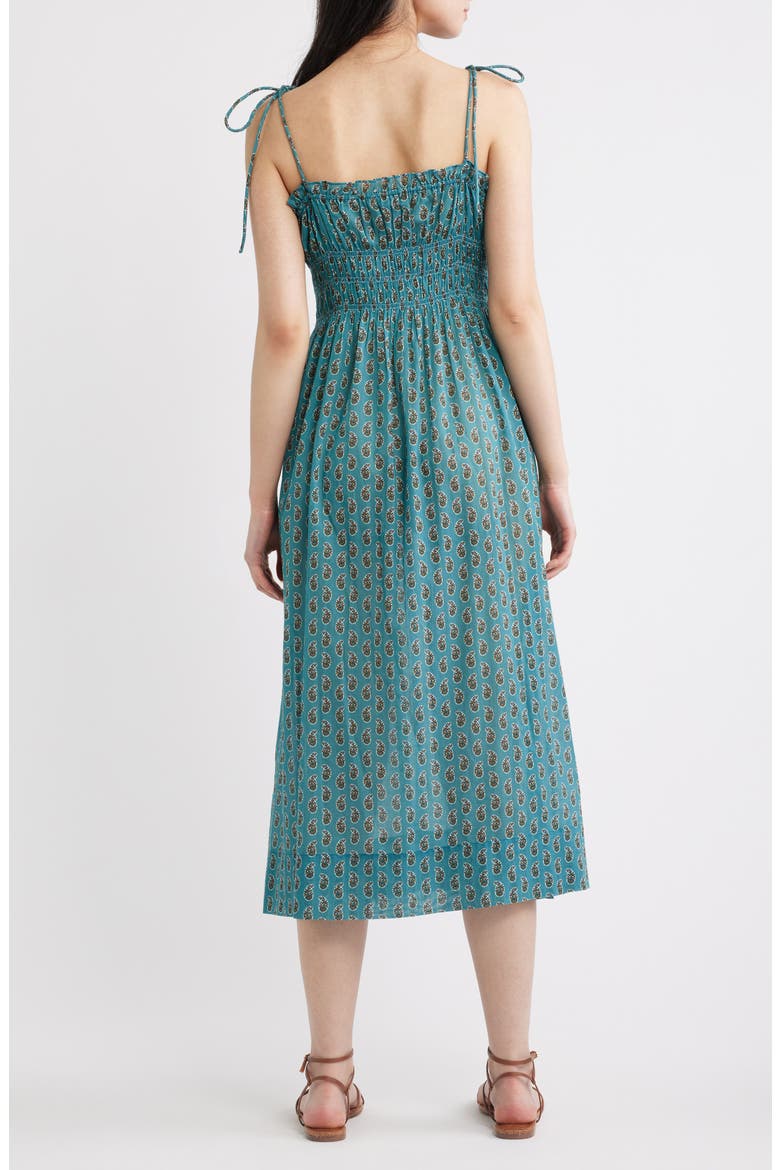 Rhoda Cotton Midi Dress, Alternate, color, ALBA PAISLEY
