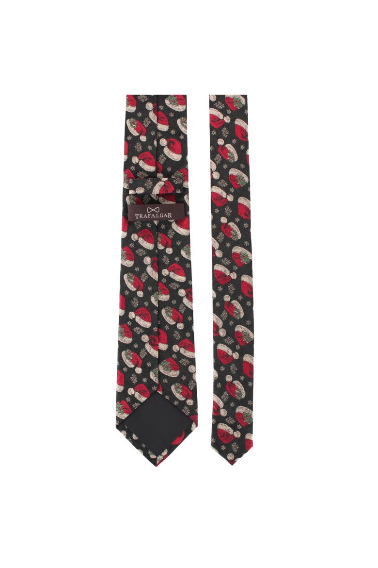 Kris Kringle's Cap Silk Novelty Necktie, Alternate, color, Black