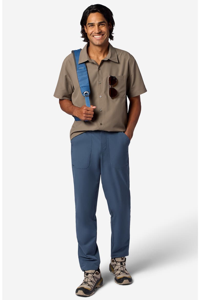AirExchange UPF Short Sleeve Button-Up Shirt, Alternate, color, CLAYSTONE