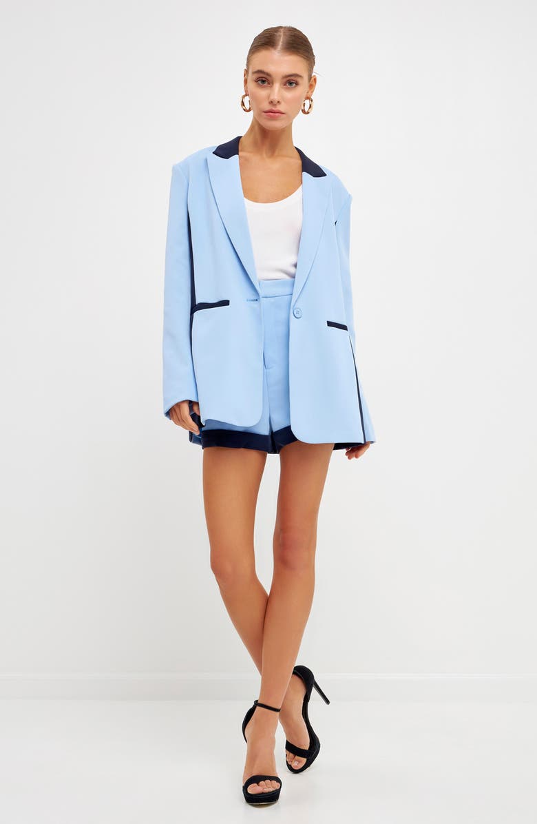 Endless Rose Oversize Colorblock Blazer, Alternate, color, 