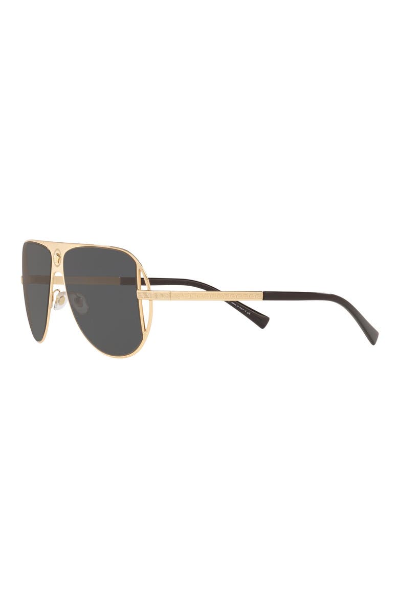 57mm Pilot Aviator Sunglasses, Alternate, color, GOLD