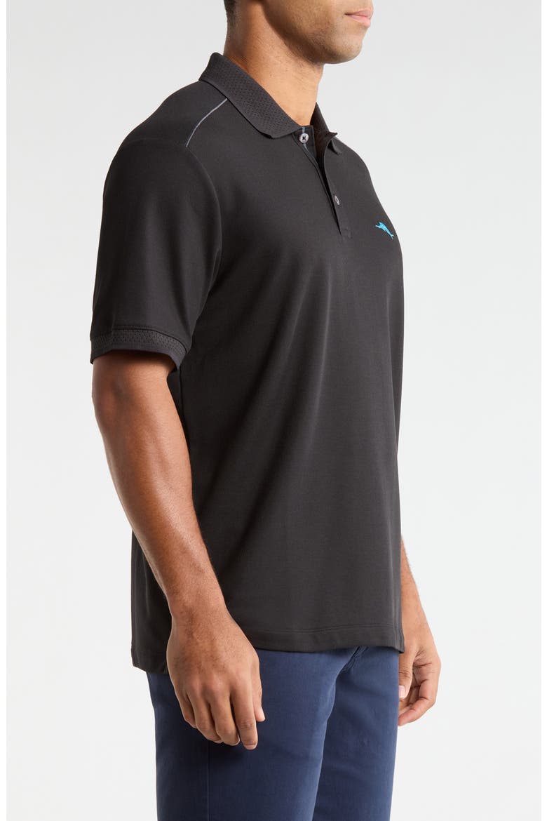 Emfielder Icon Solid IslandZone® Polo, Alternate, color, BLACK
