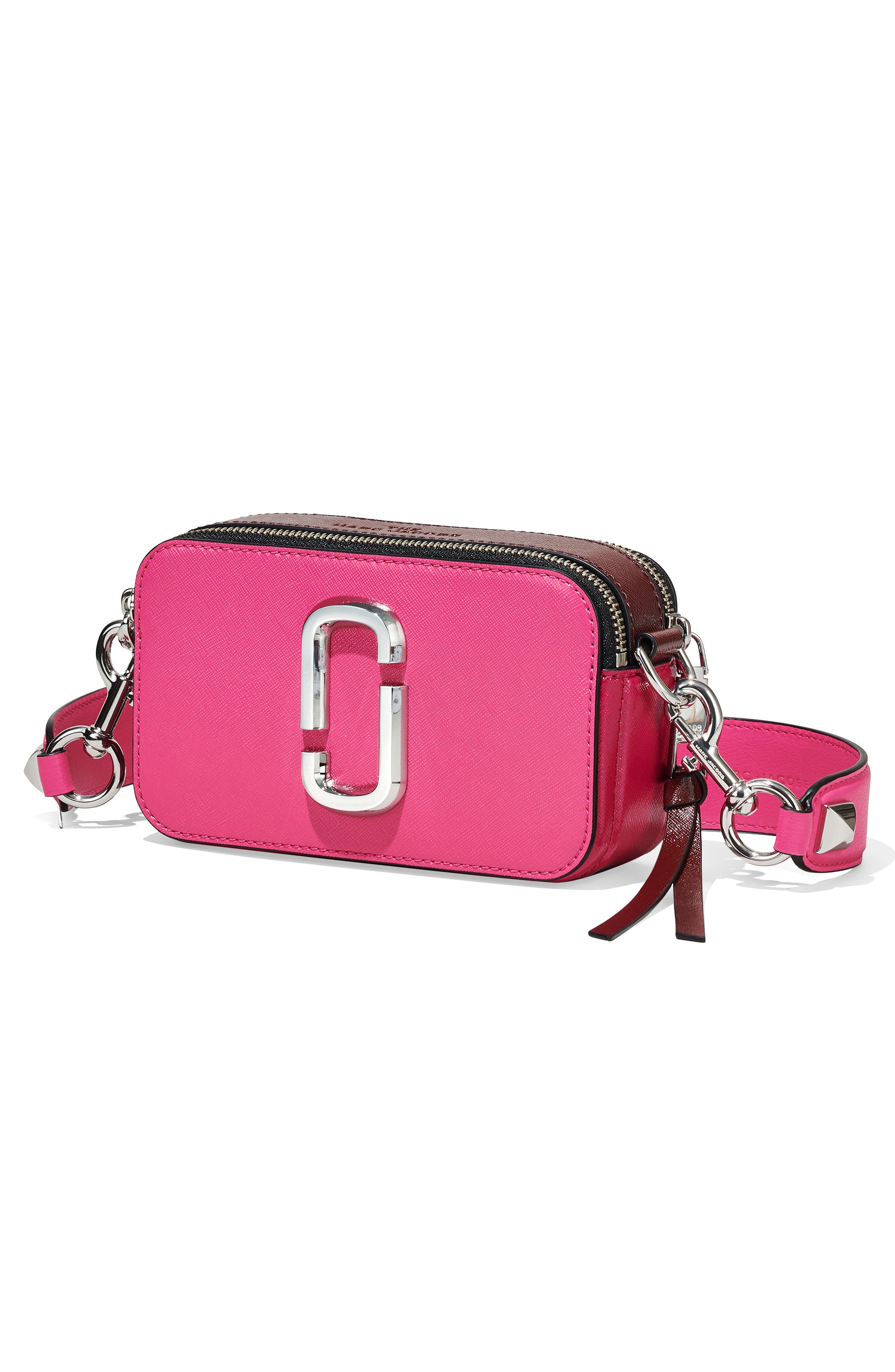 The Studded Snapshot Shoulder Bag, Alternate, color, MAGENTA MULTI