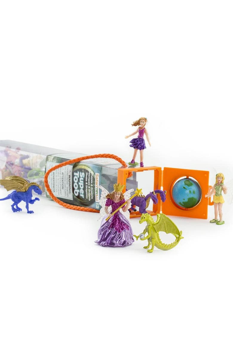 Safari Ltd. Fairies & Dragons Super Toob - contains 12 Mini Figurines, Alternate, color, NO COLOR