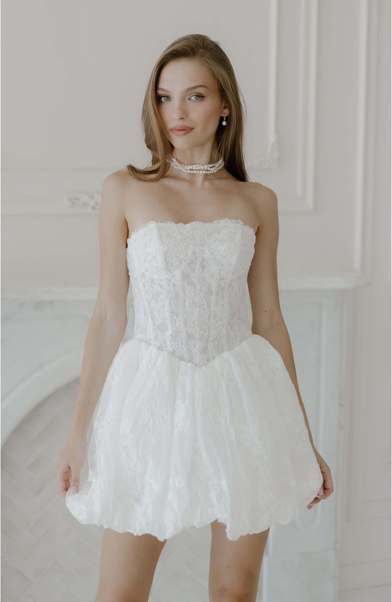 Untamed Petals Juliette Mini Dress, Main, color, Ivory