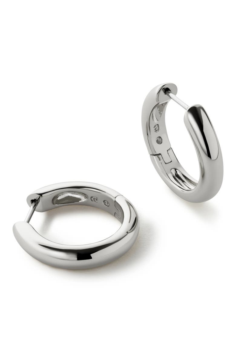 Guilia Medium Hoop Earrings, Main, color, SILVER