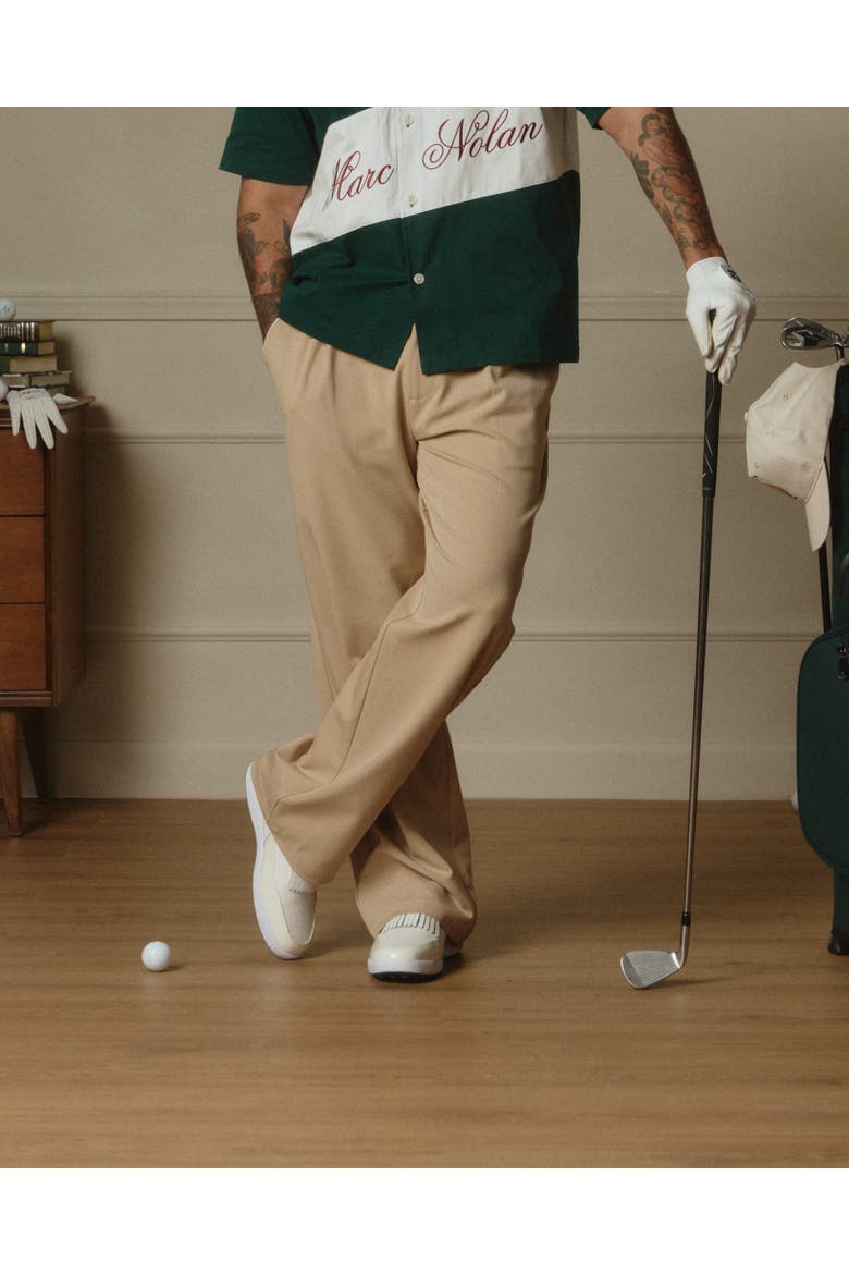 Pleated Golf Trousers, Alternate, color, Khaki
