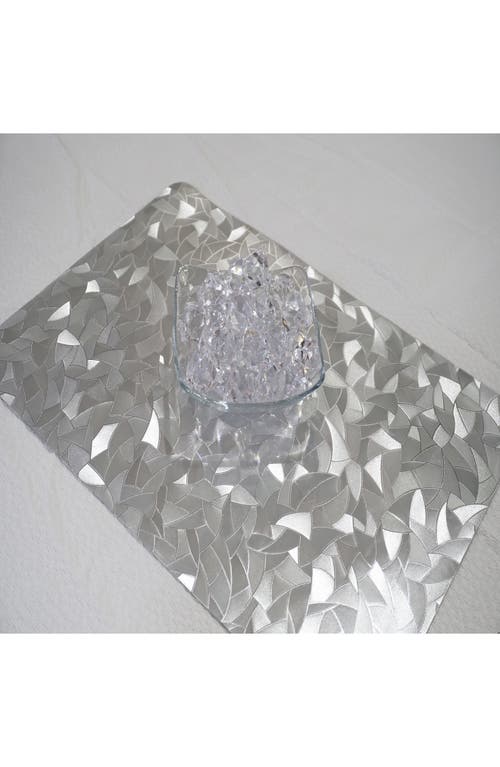 Dainty Home Mirrored Set Of 8 Placemats In Gray