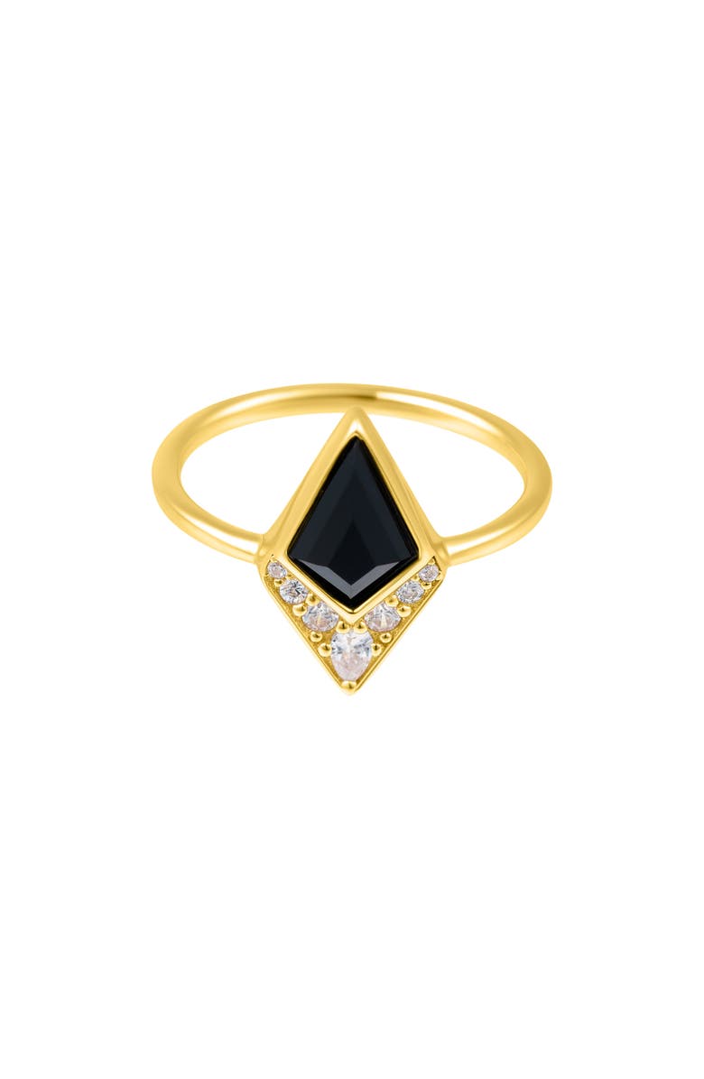 ADORNIA FINE Black Onyx & Diamond Ring - 0.2ct., Main, color, Black