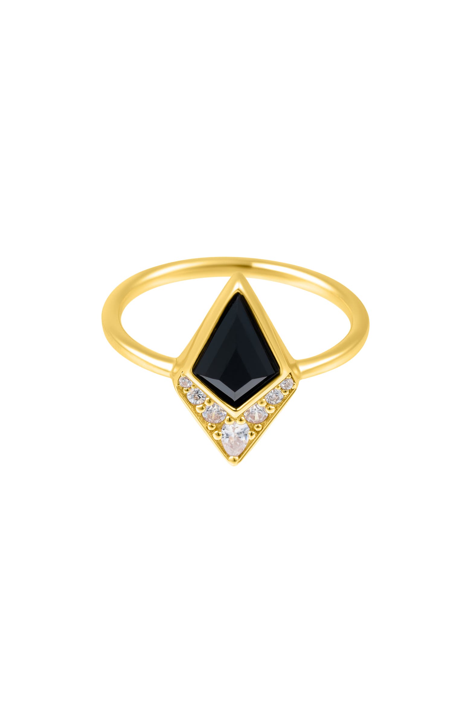 ADORNIA FINE Black Onyx & Diamond Ring - 0.2ct. | Nordstromrack
