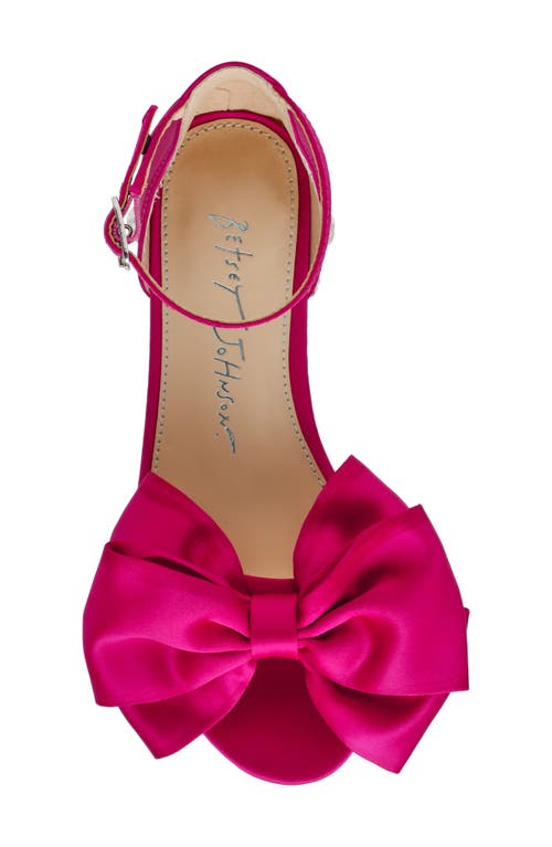 Betsey Johnson Little And Big Girls Lulu Dress Sandal With Pearl Heel In Fuchsia