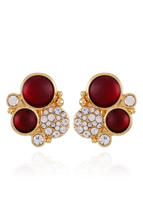 Disc Pavé Clip-On Earrings