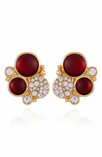 T Tahari Disc Pavé Clip-On Earrings