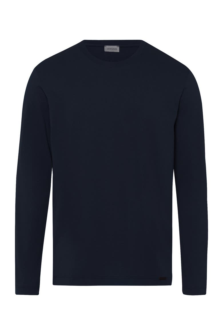 Living Cotton Crew Neck Top, Main, color, Deep Navy