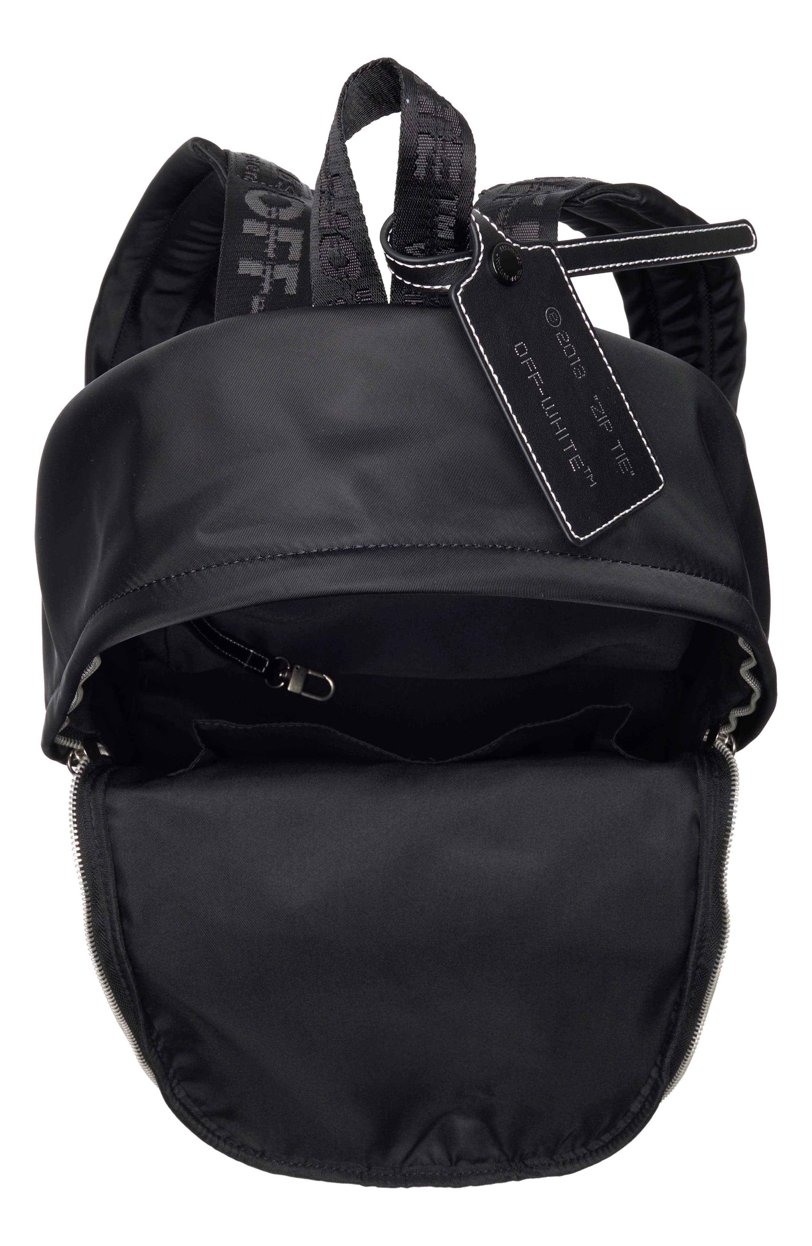 Dome Double Pocket Backpack, Alternate, color, BLACK