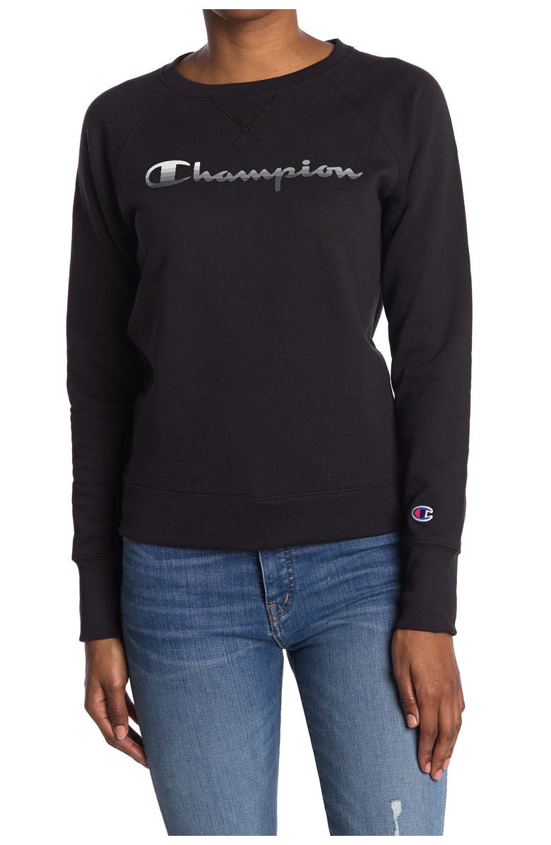 Champion Powerblend Logo Graphic Pullover, Main, color,