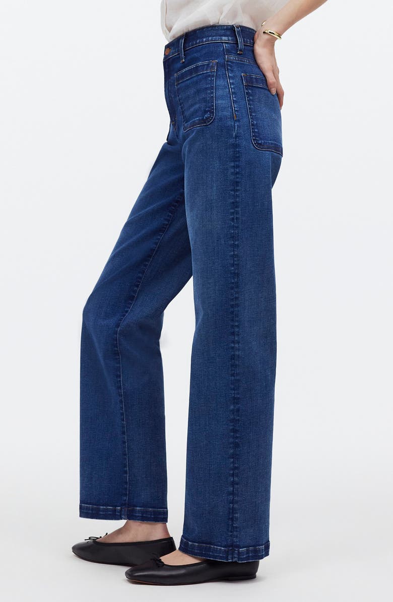 Madewell Emmett Patch Pocket Wide Leg Jeans, Alternate, color, Allentown Wash