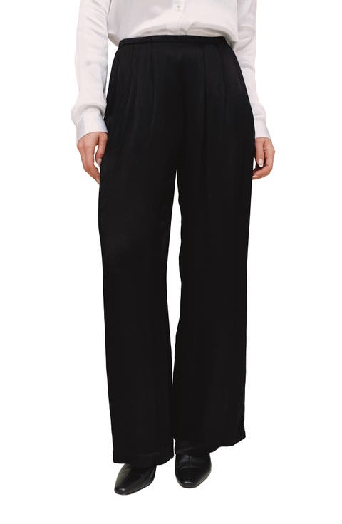Triple Pleated Wide Leg Pants