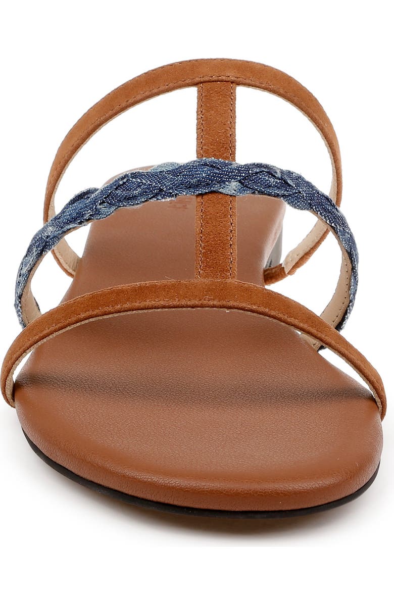 L'AGENCE Hennie Slide Sandal, Alternate, color, Cognac Suede