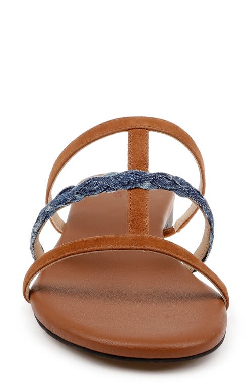 L Agence L'agence Hennie Slide Sandal In Cognac Suede