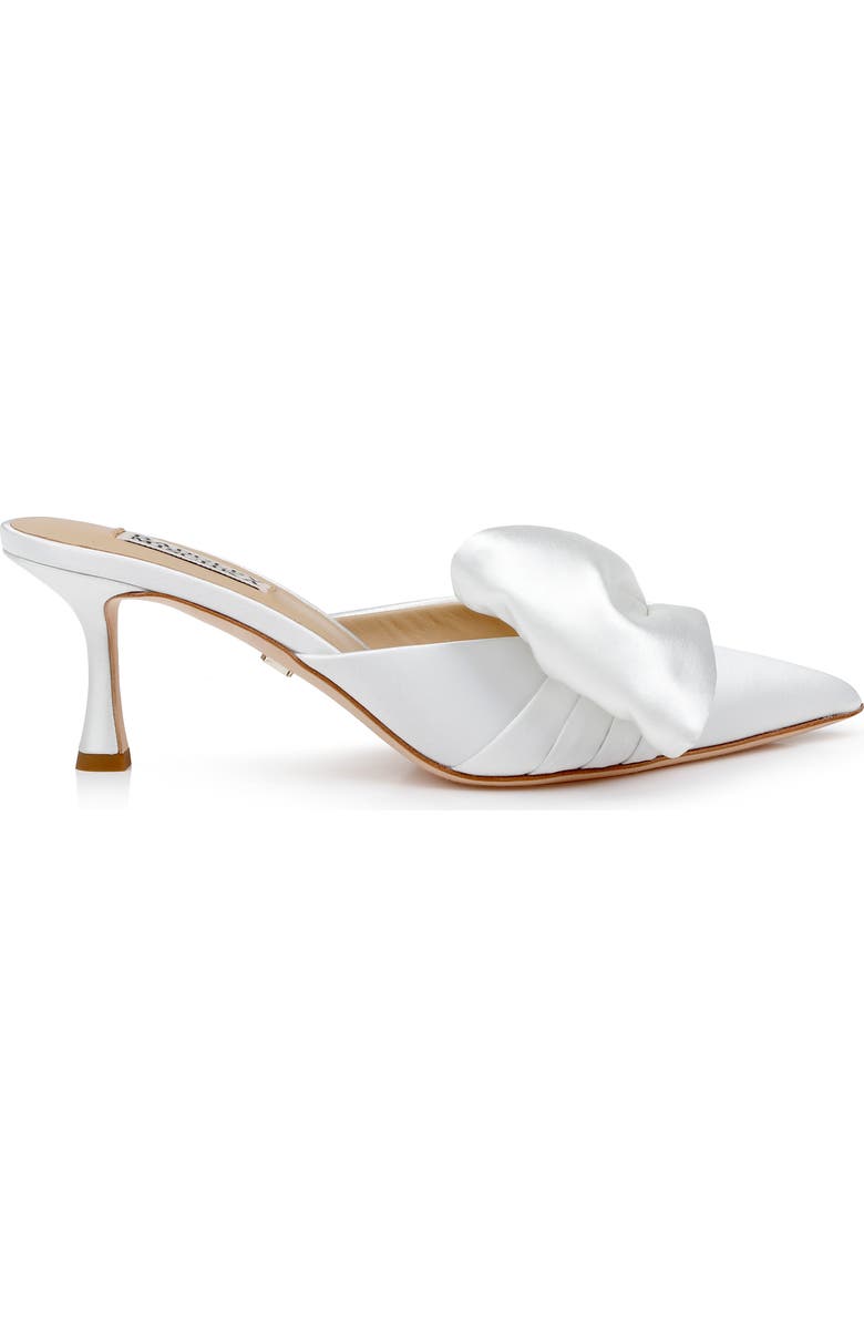 BADGLEY MISCHKA Alaya Pointed Toe Mule, Alternate, color, Whitesatin