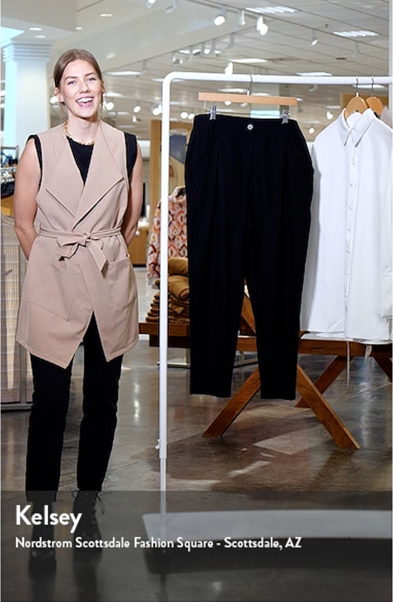 Pleated Ankle Tapered Boiled Wool Pants, sales video thumbnail