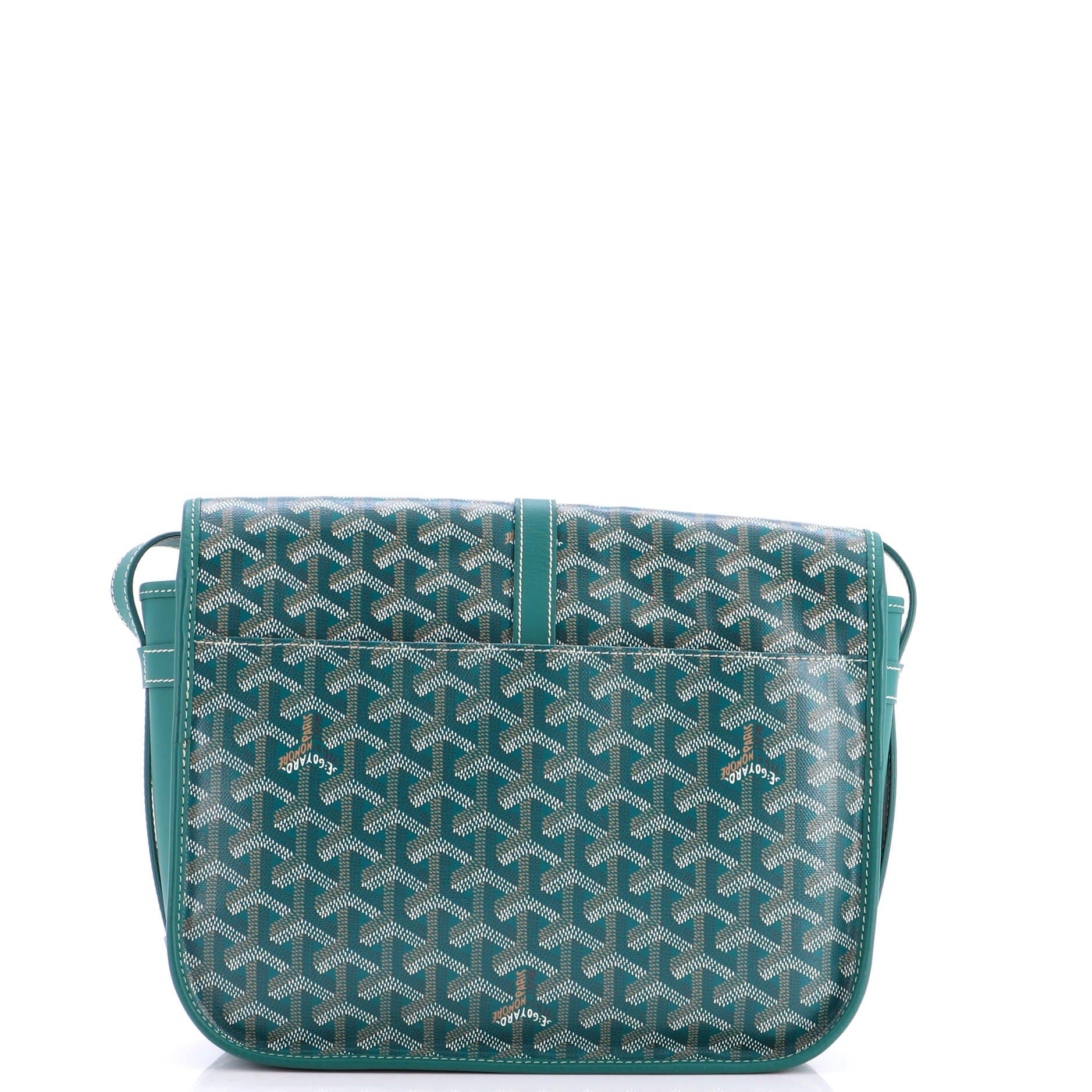 Pre-Owned Goyard Belvedere II Messenger Bag Coated Canvas MM, Alternate, color, Green