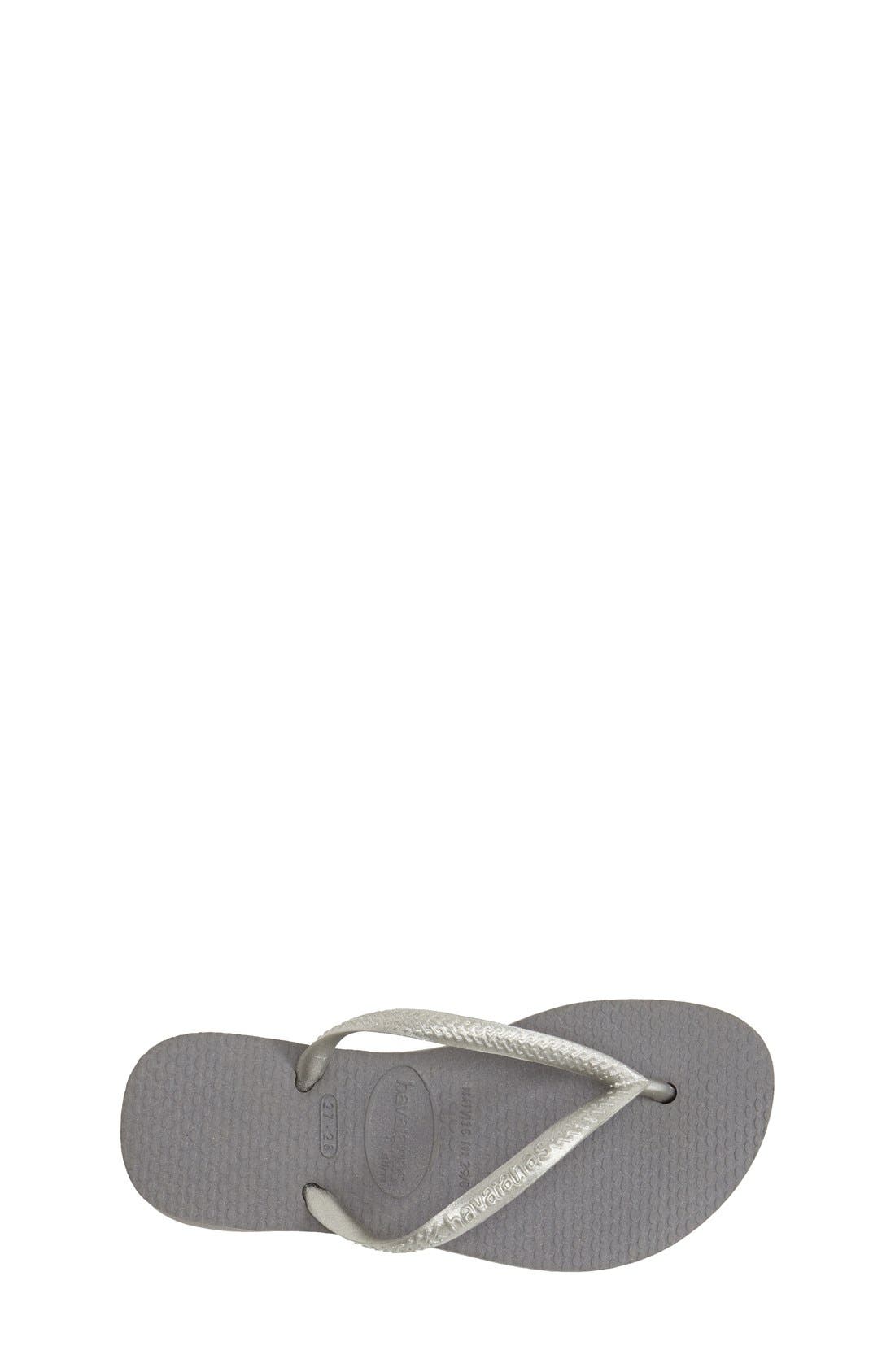 Havaianas Slim Flip Flop, Alternate, color, Steel Grey