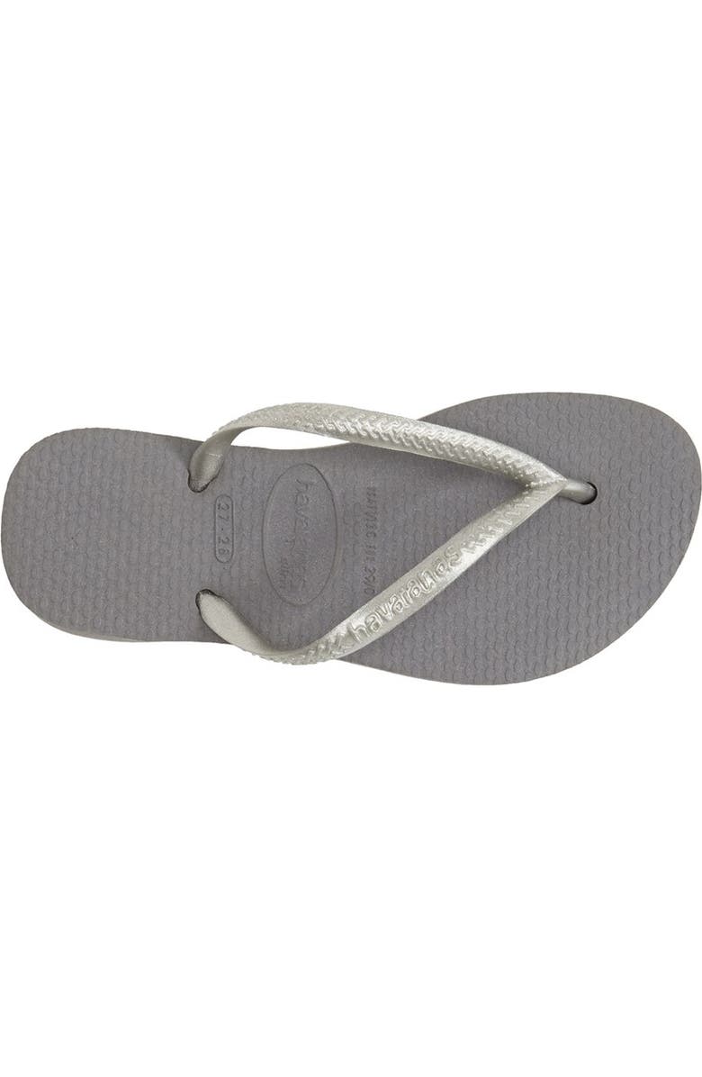 Havaianas Slim Flip Flop, Alternate, color, Steel Grey