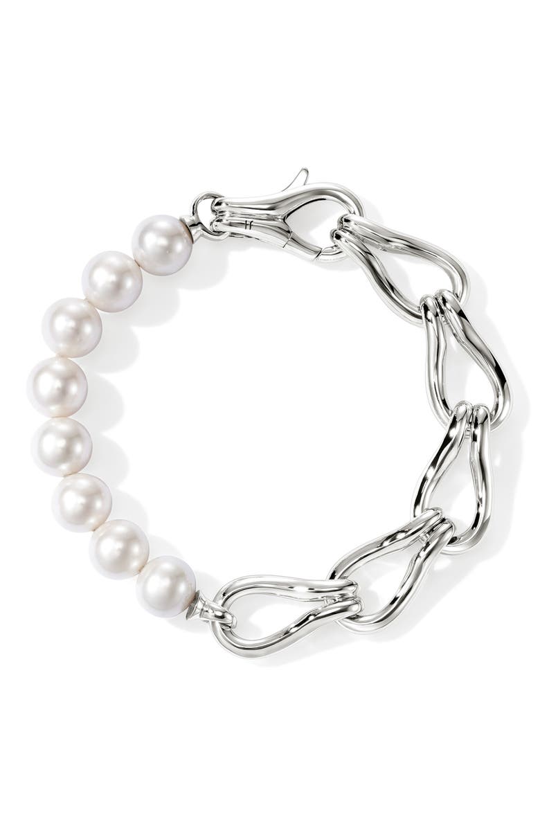 John Hardy Surf Bracelet, Sterling Silver, Pearls, 10.5mm, Alternate, color, Sterling Silver