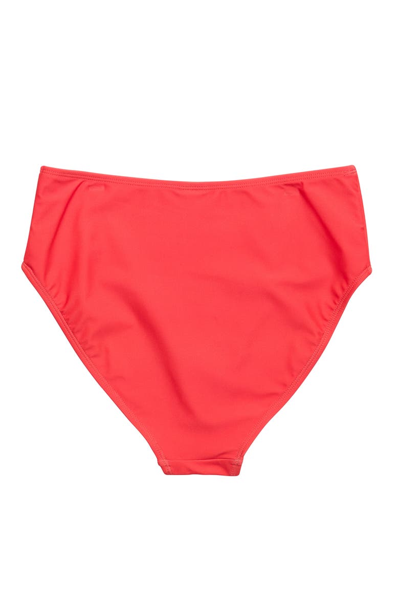 Women's High Waisted Sustainable Bikini Bottom, Alternate, color, Watermelon