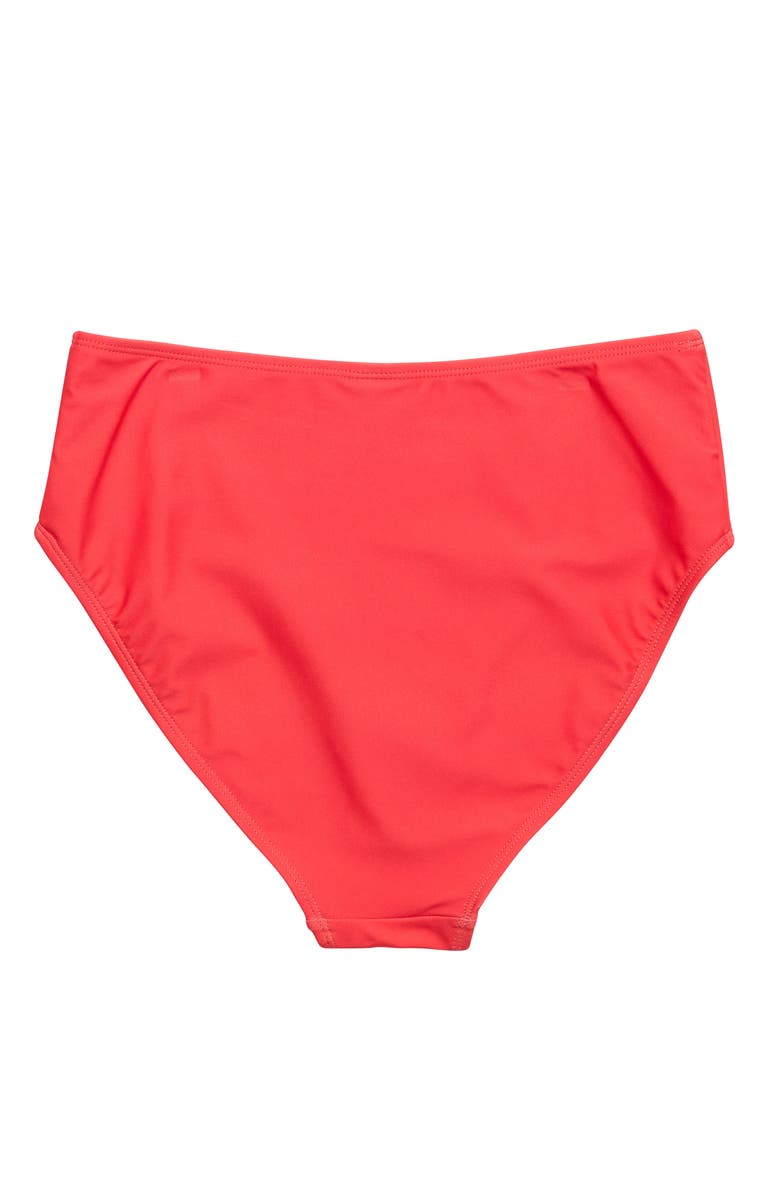 Snapper Rock Women's High Waisted Sustainable Bikini Bottom, Alternate, color, Watermelon