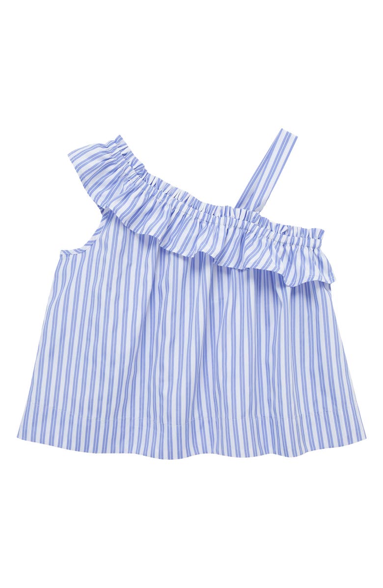 Habitual Kids Kids' Stripe Ruffle Shoulder Top, Alternate, color, Blue