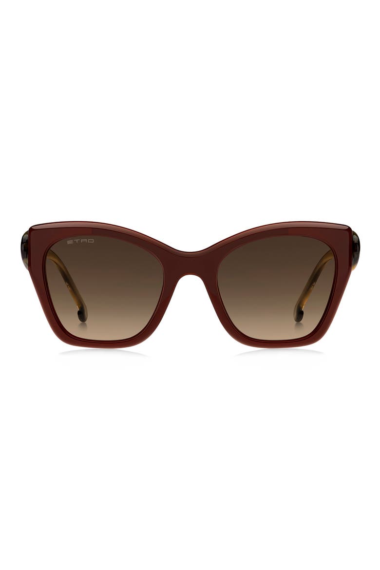54mm Gradient Cat Eye Sunglasses, Main, color, BROWN/ BROWN SF