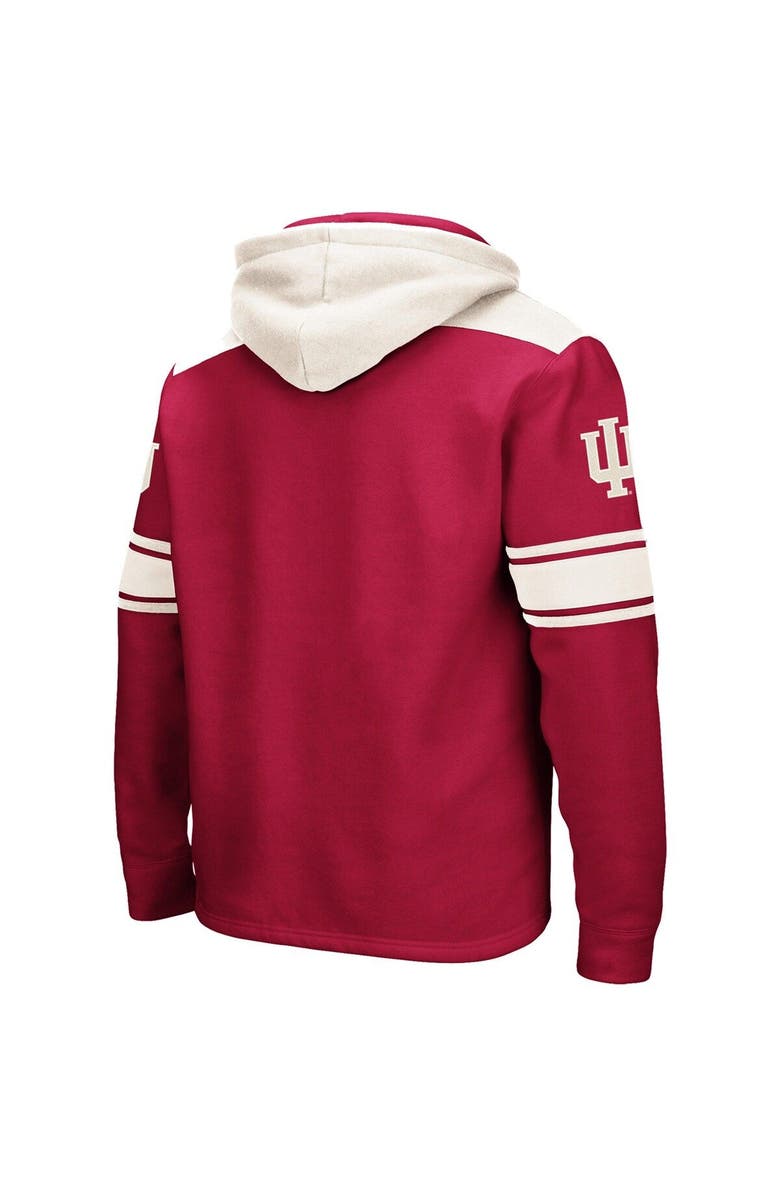 COLOSSEUM Men's Colosseum Crimson Indiana Hoosiers 2.0 Lace-Up Pullover Hoodie, Alternate, color, Crimson